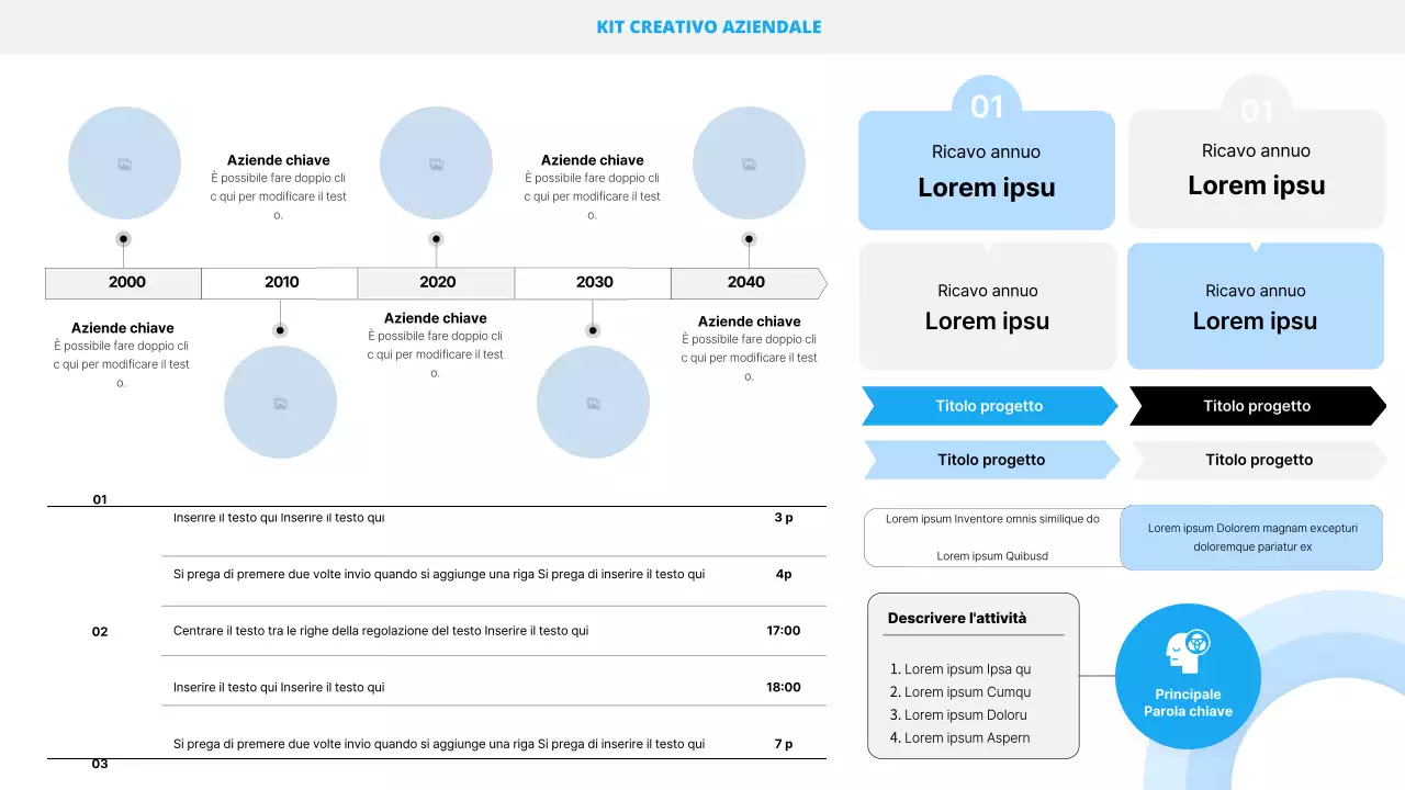 Semplice attività commerciale in bianco e azzurro