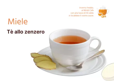 Foglio di carta trasparente caffè tè allo zenzero