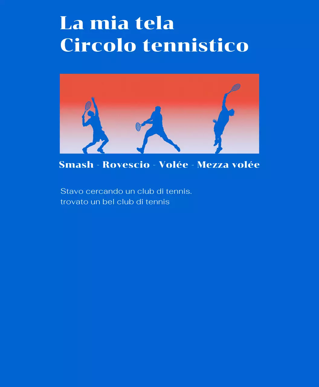 Club di tennis con gradienti e concetti di movimento del tennis