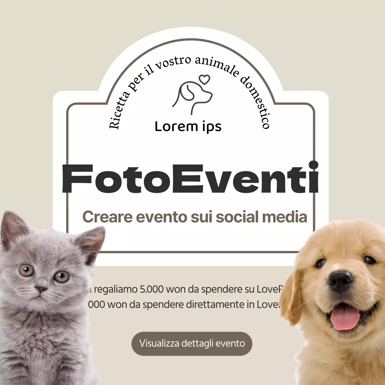 Cane beige Salute dell'animale domestico Ricetta dell'orzo LovePet Cibo per gatti Evento