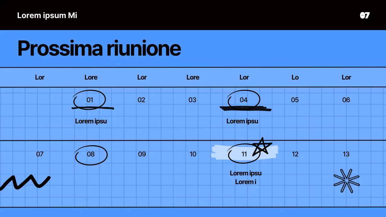 Presentazione di uno studio di marketing con concetto di quaderno blu
