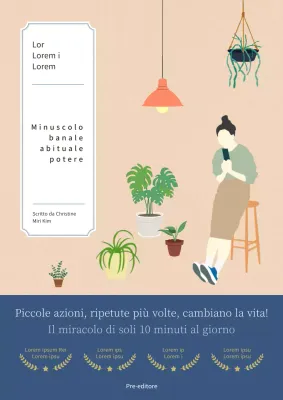 Un libro di auto-aiuto emozionale illustrato con un tema beige