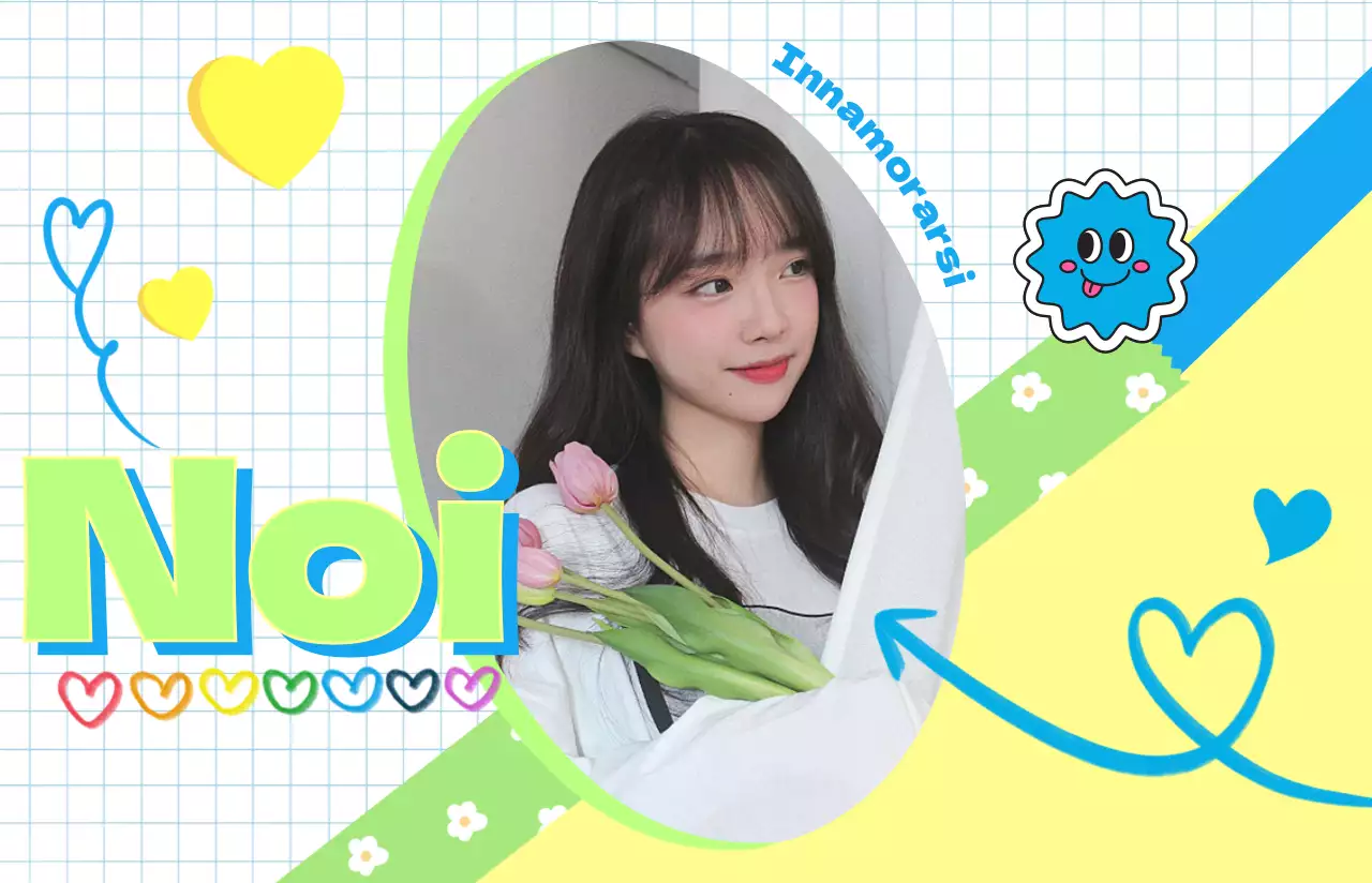 Un'atmosfera da diario con colori pastello e simpatici adesivi.