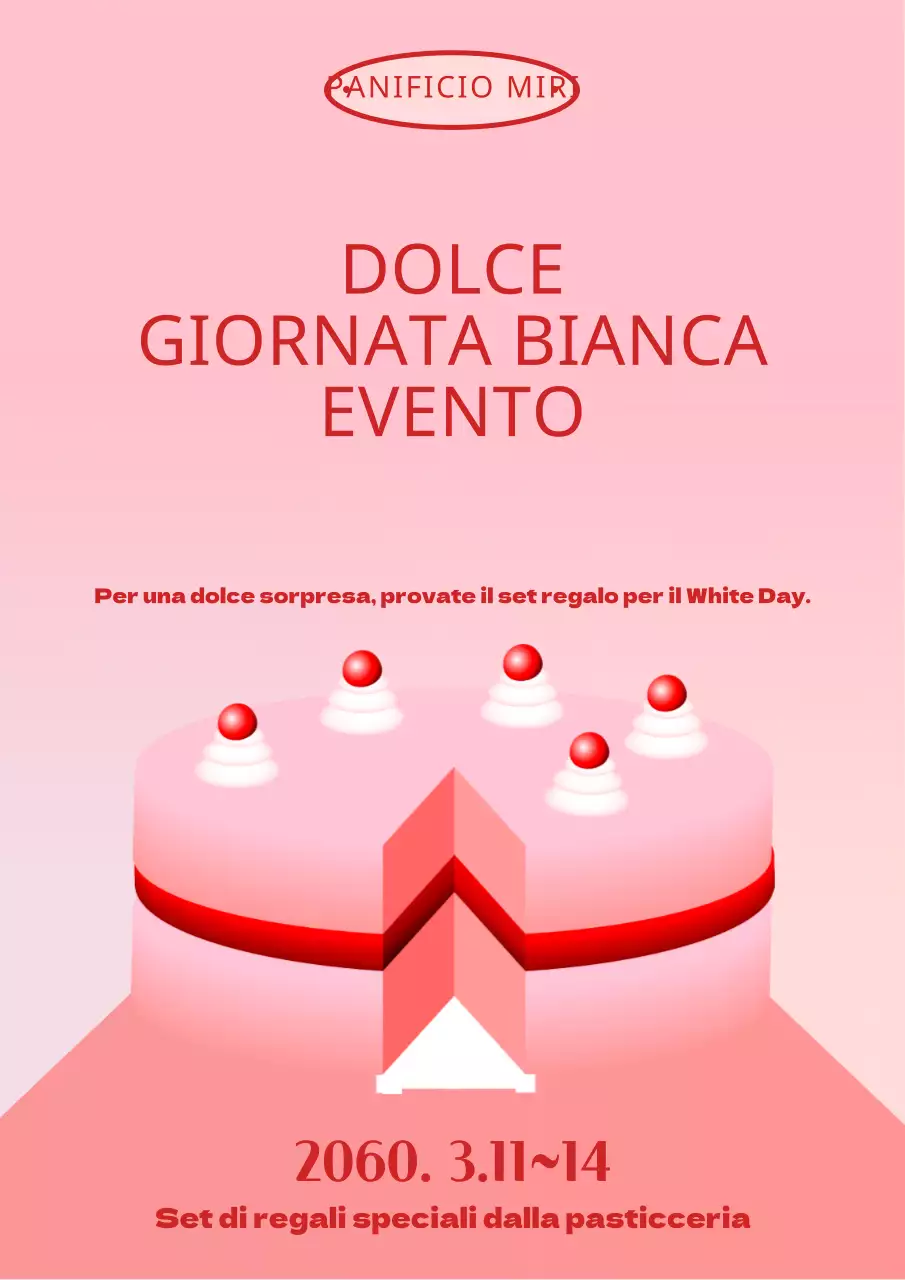 Evento Pink Cake Point per il White Day