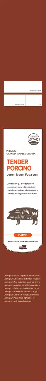 Filetto di maiale rosso a icona semplice