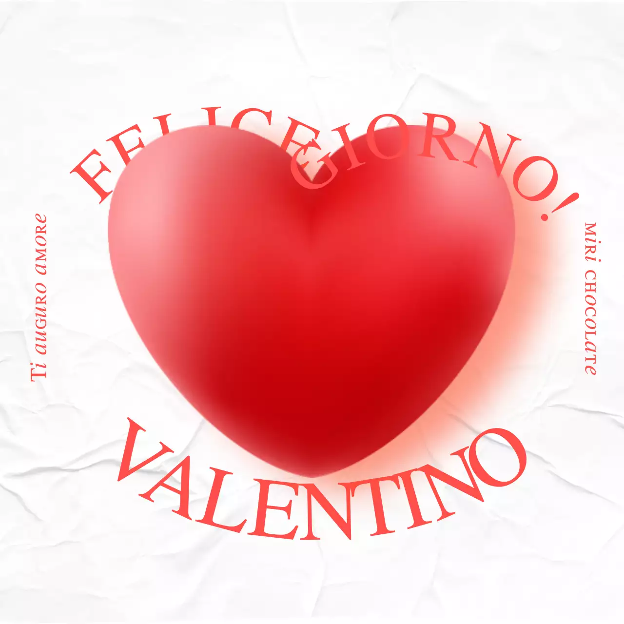 Evento di San Valentino a cuore graduato in rosso
