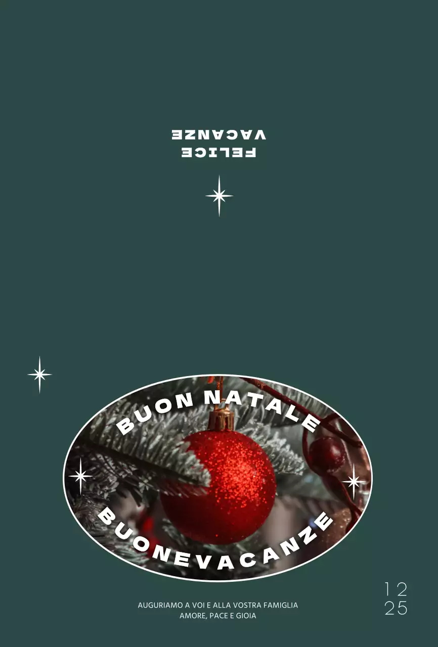 Foto di Natale turchese Cartolina di Natale