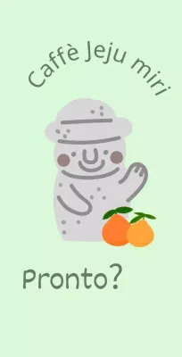 Jeju Cafe Balt, un grazioso caffè color menta che offre mandarini e dolharbang dell'isola di Jeju