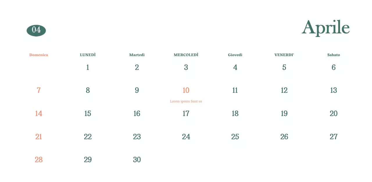 Calendario dei bar con i consigli per le bevande del mese