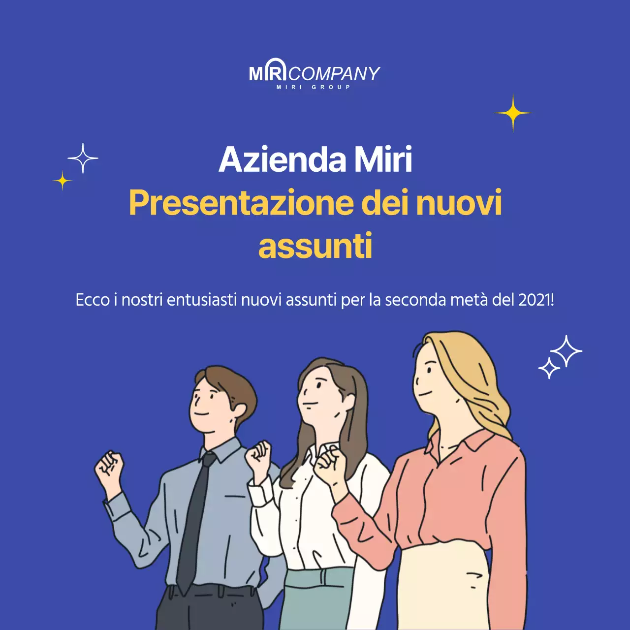 Concetto blu giallo biglietto di presentazione aziendale per i dipendenti notizie contenuti nei social media