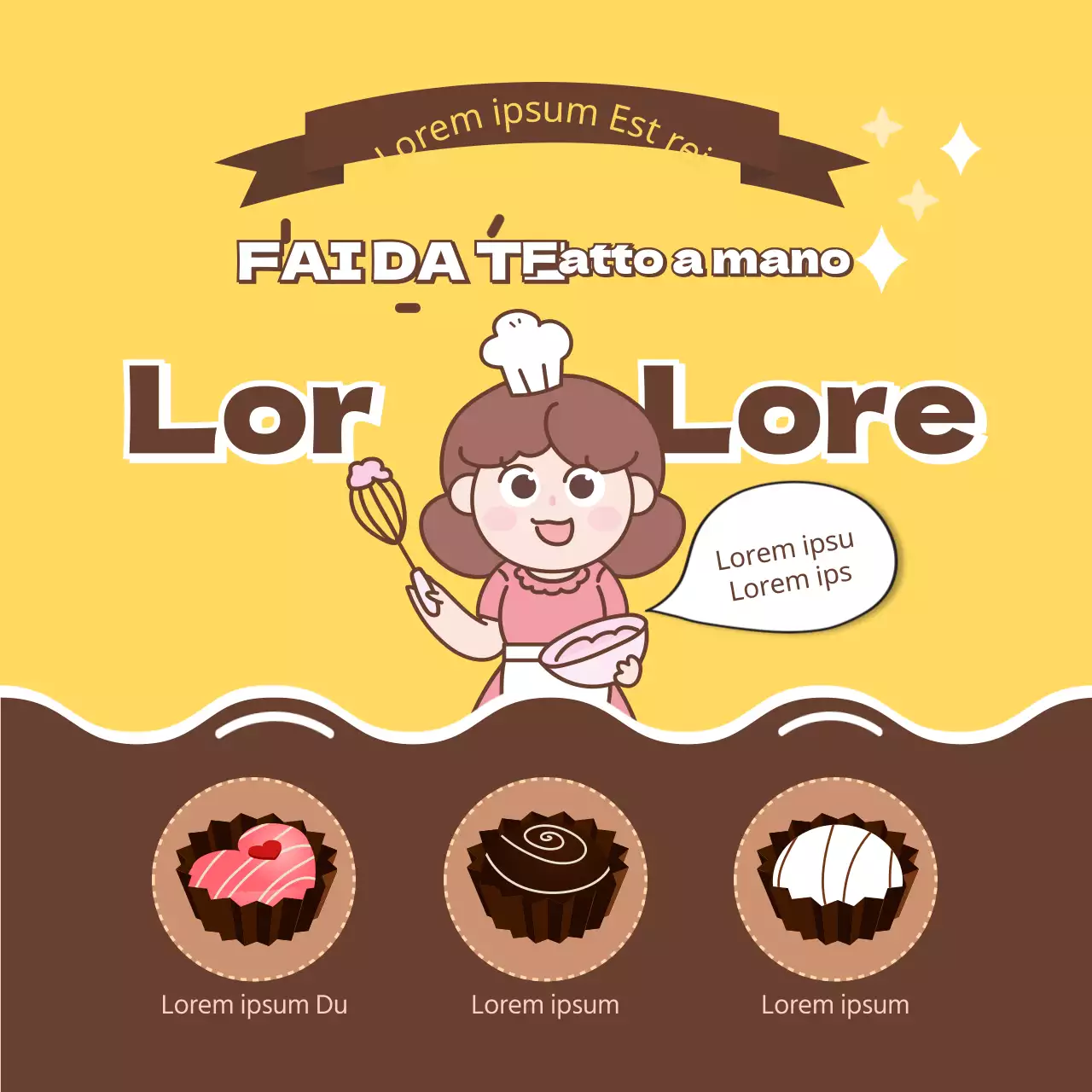 Cioccolato giallo e marrone fai-da-te Instagram