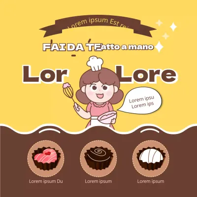 Cioccolato giallo e marrone fai-da-te Instagram