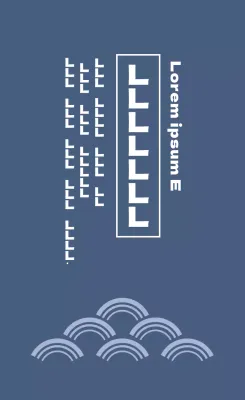 Etichetta illustrata blu per la confezione del set regalo