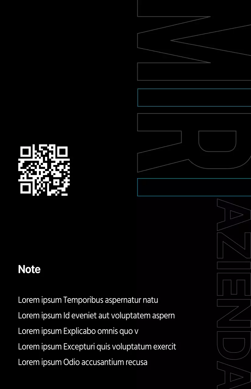 Azienda semplice con accenti grafici monocromatici blu