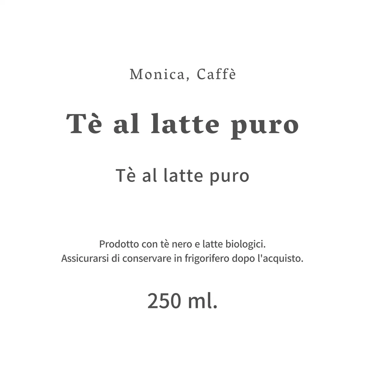 Tè al latte puro