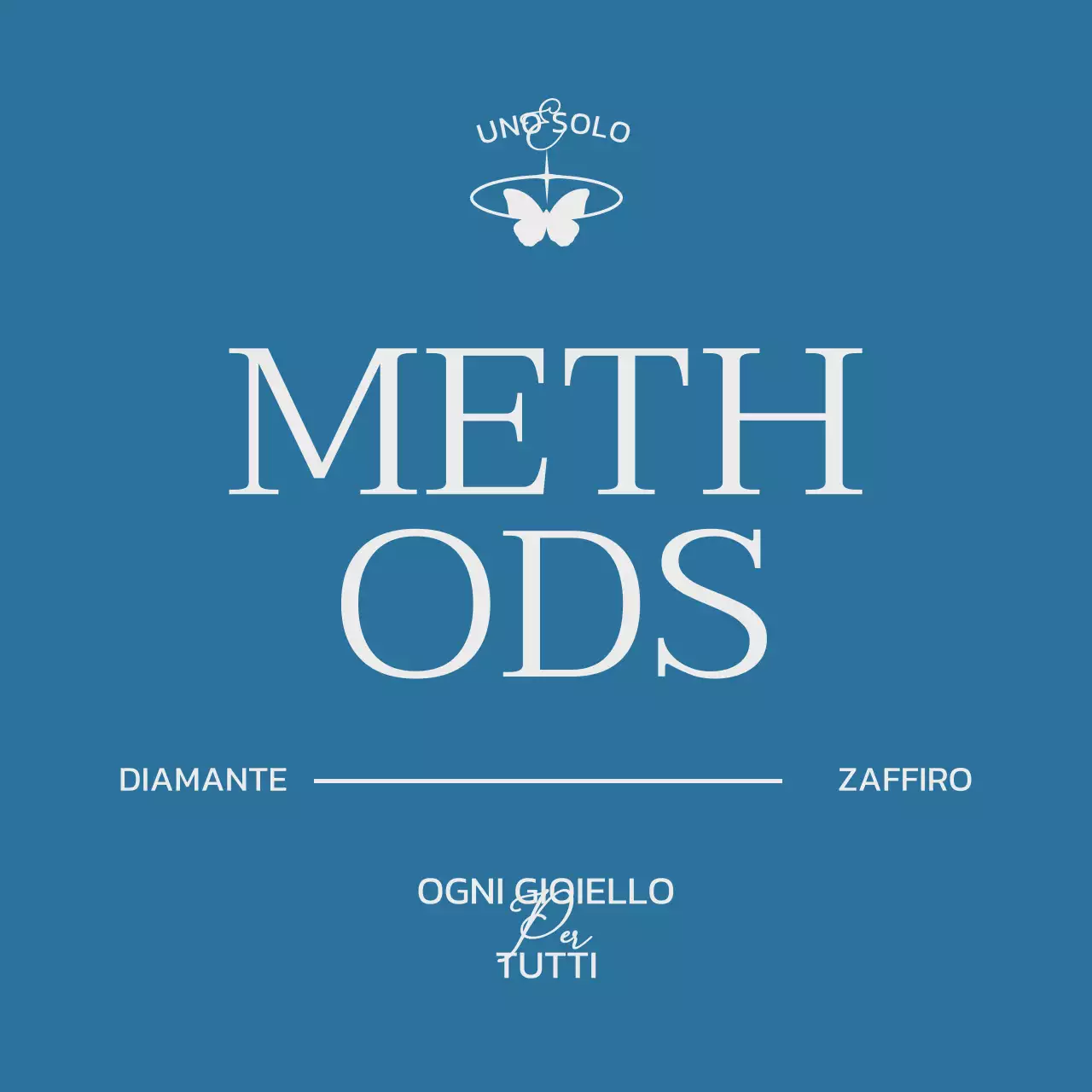 Un marchio di gioielli con un concept rilassante in blu e grigio