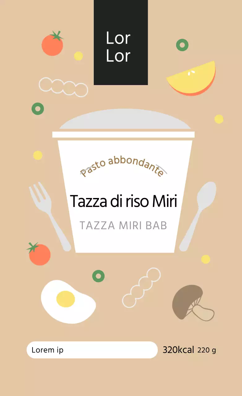 Adesivi per Bento Box beige