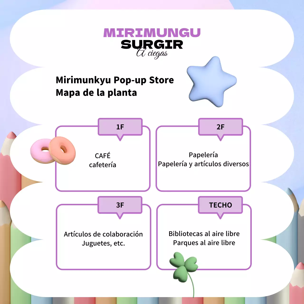 Promover una tienda pop-up 3D de color púrpura