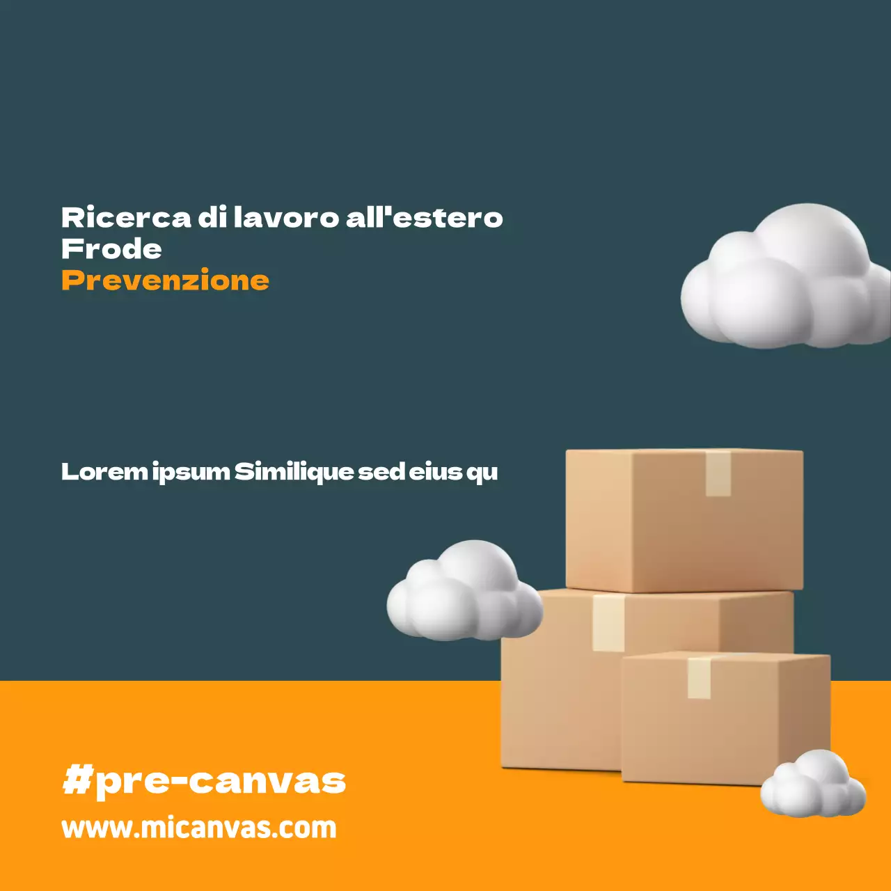 Come evitare di cadere vittima delle truffe del lavoro da casa all'estero in verde e arancione CardNews