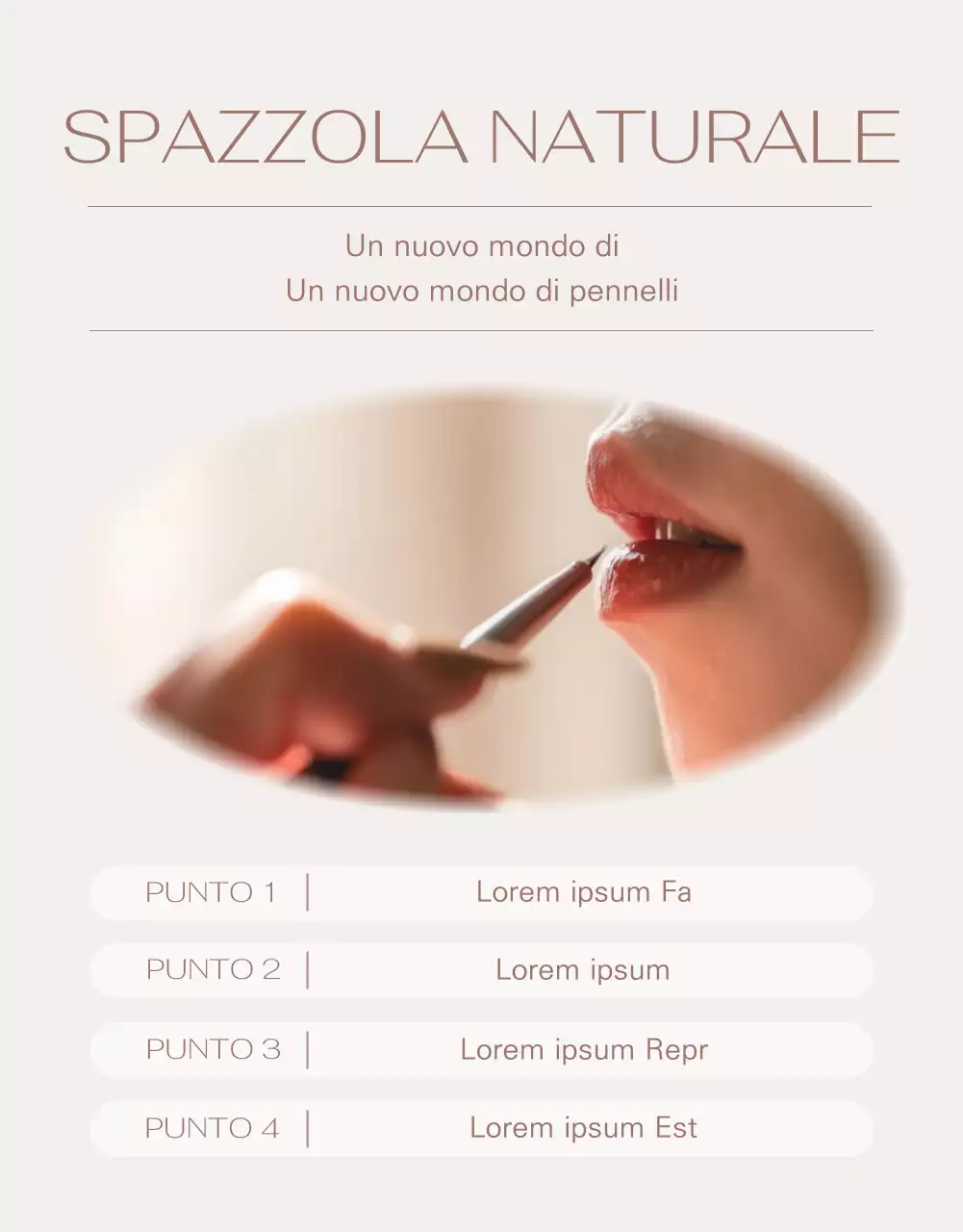 Pennelli di marketing con sfondo marrone chiaro