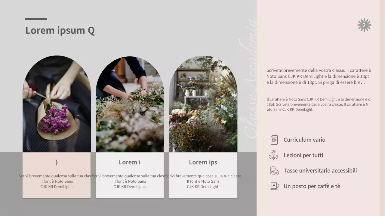 Guida ai fiori grigi e rosa - corso di un giorno