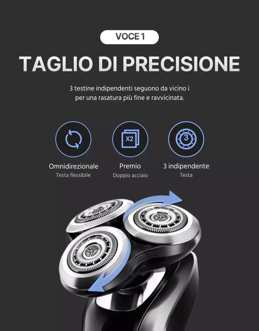 Promuovere l'elettronica con un semplice concetto nero e argento