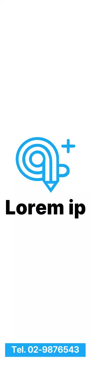 Stile pulito e semplice in azzurro e nero per promuovere una scuola di matematica