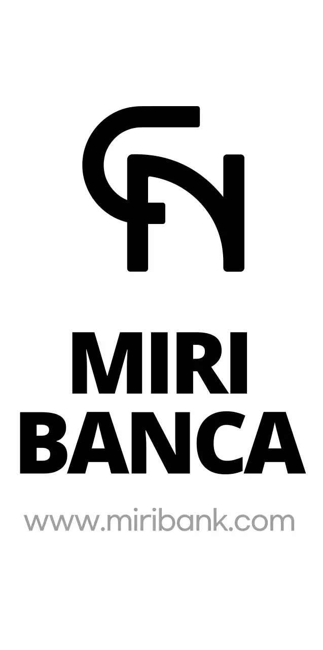 Promuovete la vostra banca con un logo semplice, pulito e con simboli in bianco e nero.