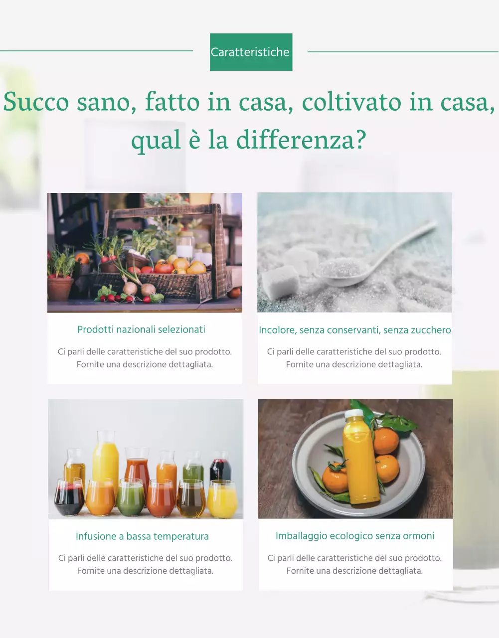 Un appello all'azione per una bevanda sana e verde, dalla fattoria alla tavola