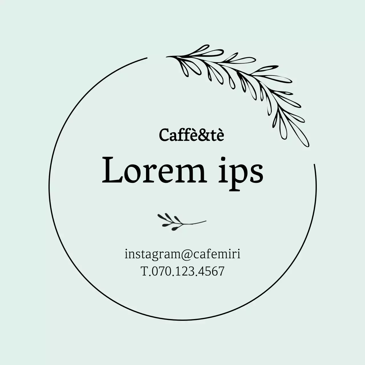 Menta Caffè Illustrazione Semplice