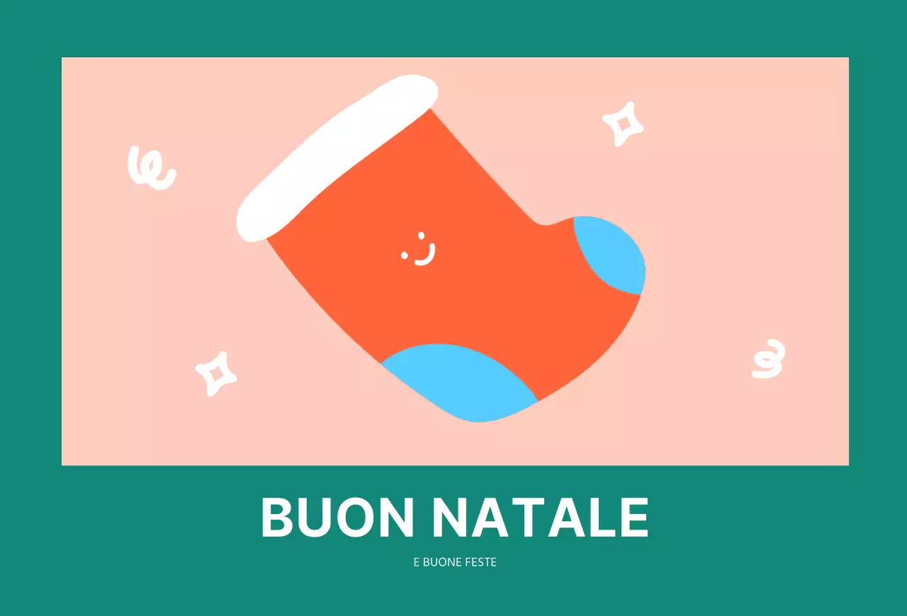 Turchese Carino Calzini di Natale Cartolina di Natale Cartoline di Natale