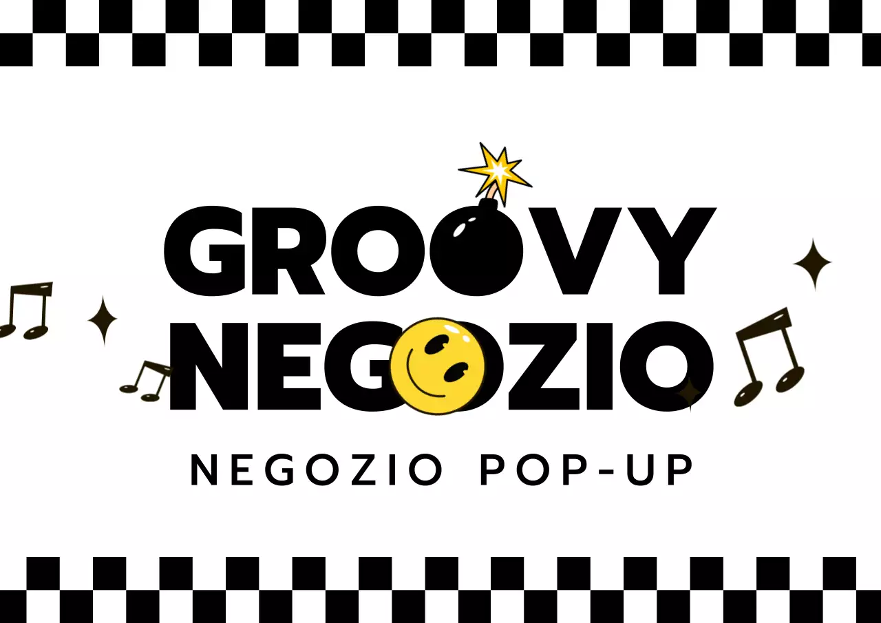 Un negozio editoriale con illustrazioni di personaggi simpatici e alla moda