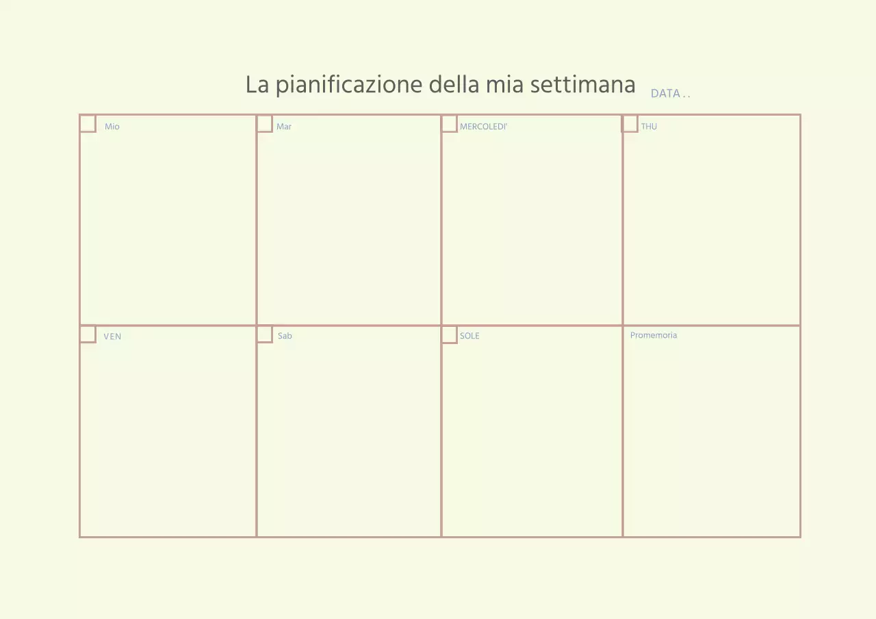 Agenda planner semplice dalle linee beige