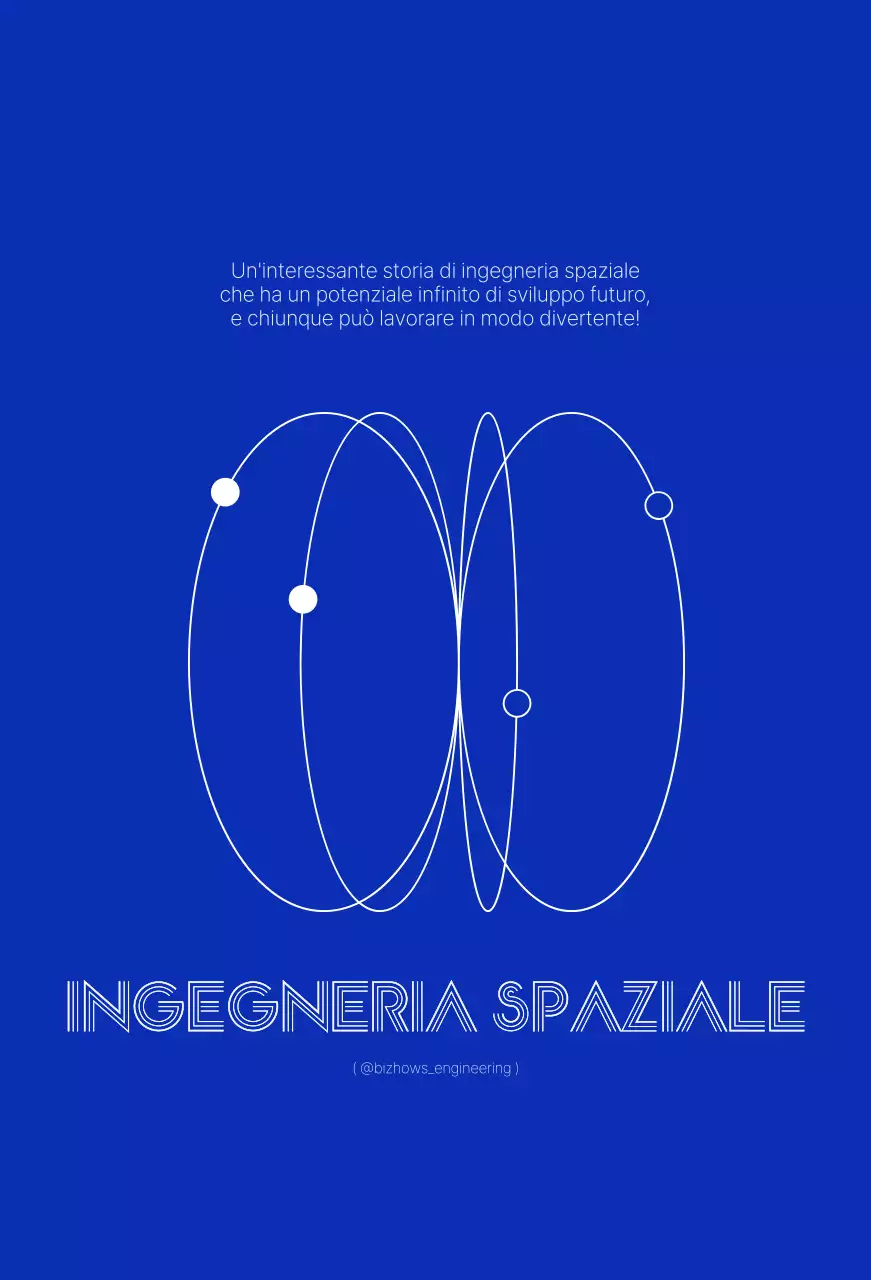 Concetto ingegneristico semplice e pulito in un nitido blu navy e bianco