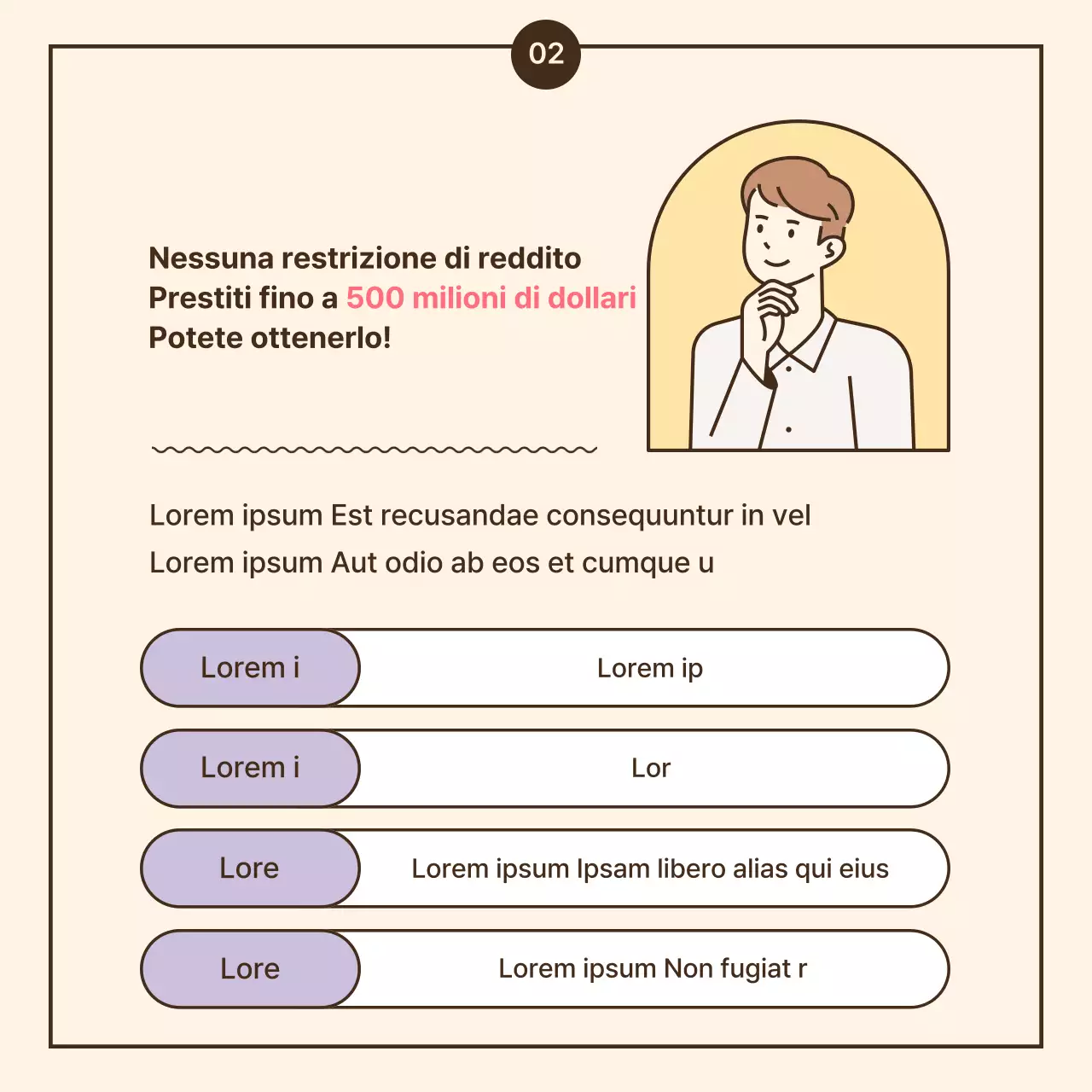 Illustrazioni in evidenza con colori pastello giallo e rosa Guida ai mutui speciali