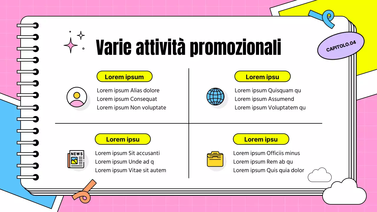 Presentazione del testimonial dei sostenitori a forma di biglietto kitsch in rosa e azzurro