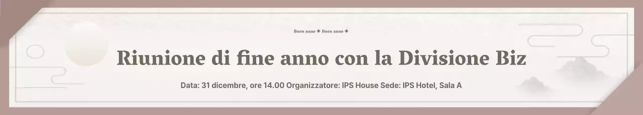 Riunioni di fine anno