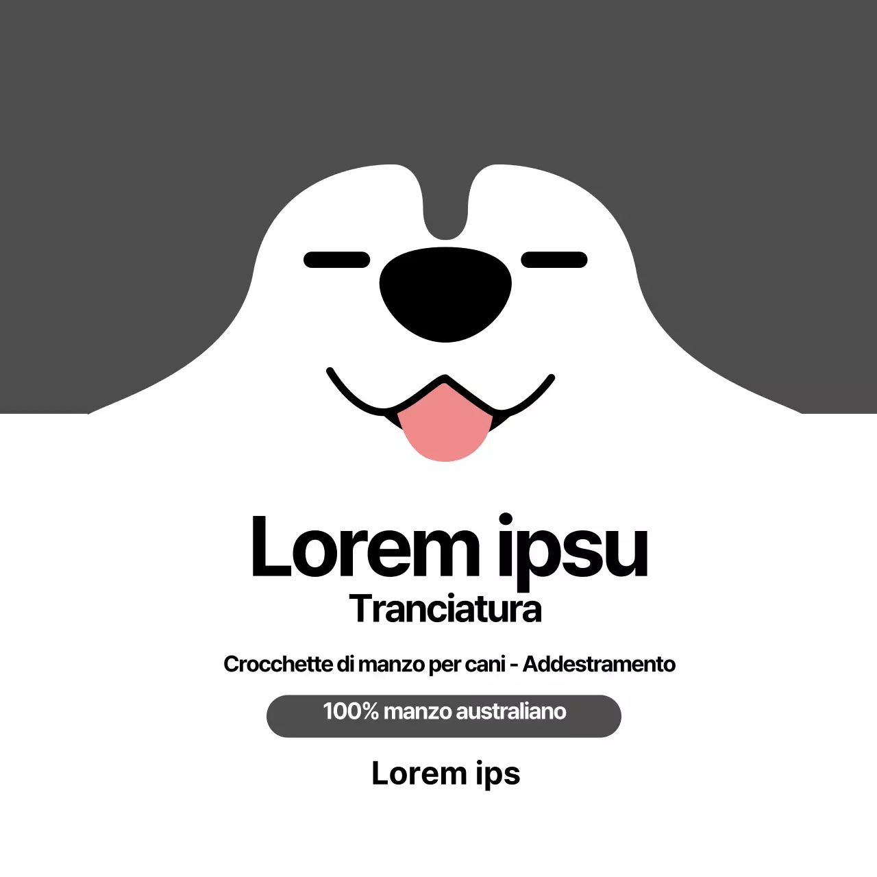 Illustrazione nera Etichette per croccantini per animali domestici