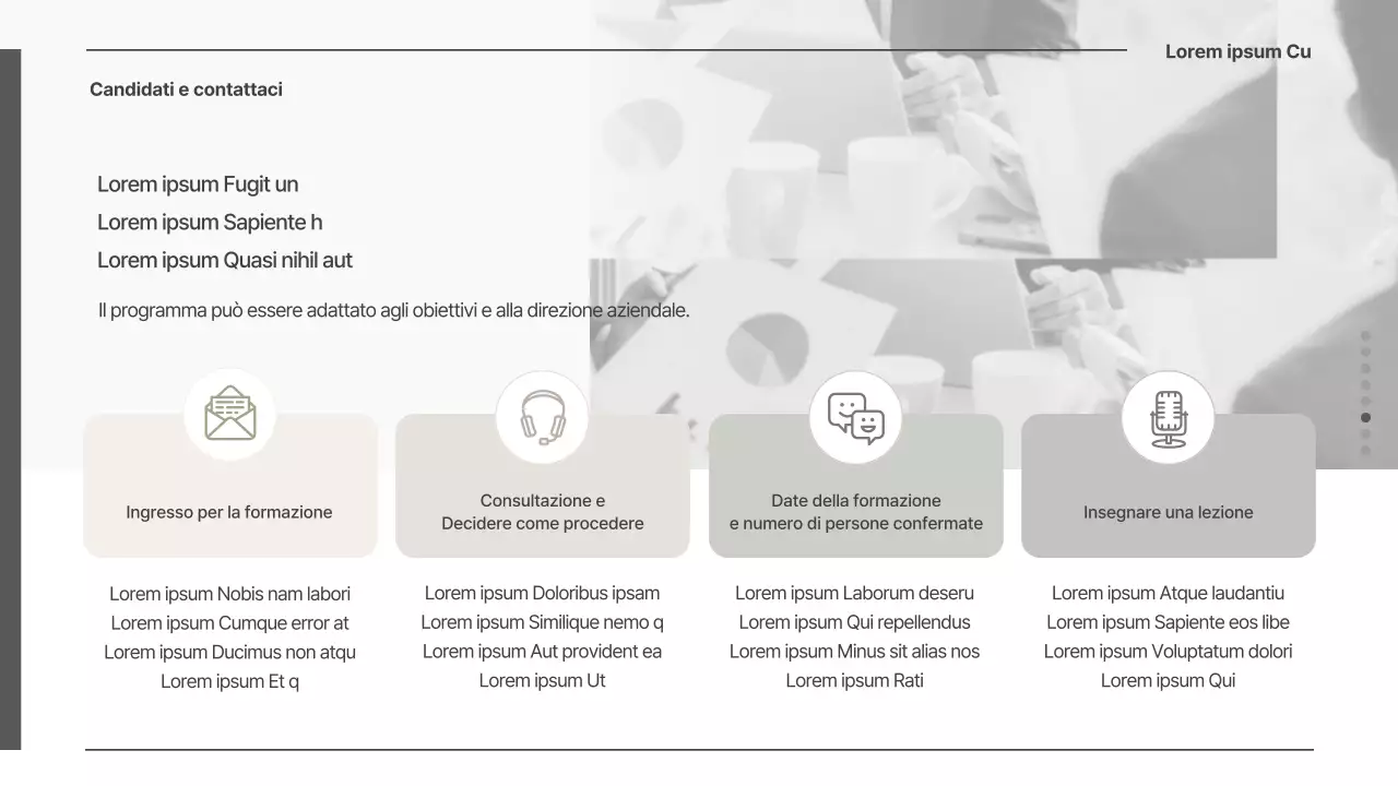 Proposta di lezione MBTI aziendale in beige chiaro e verde
