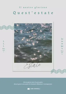 Copertina con immagine blu