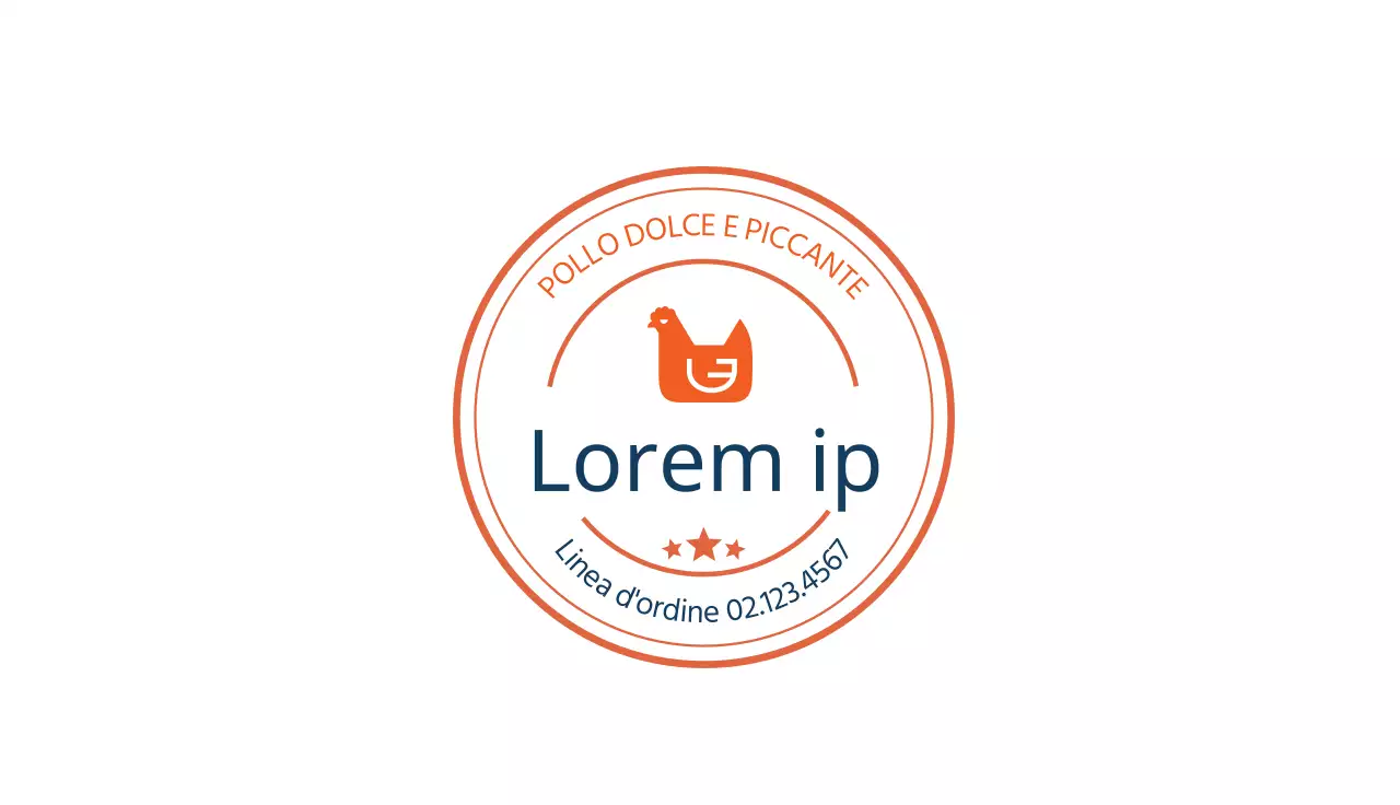 Arancione Blu Logo FotoRistorante in evidenza Pollo Gangjeong