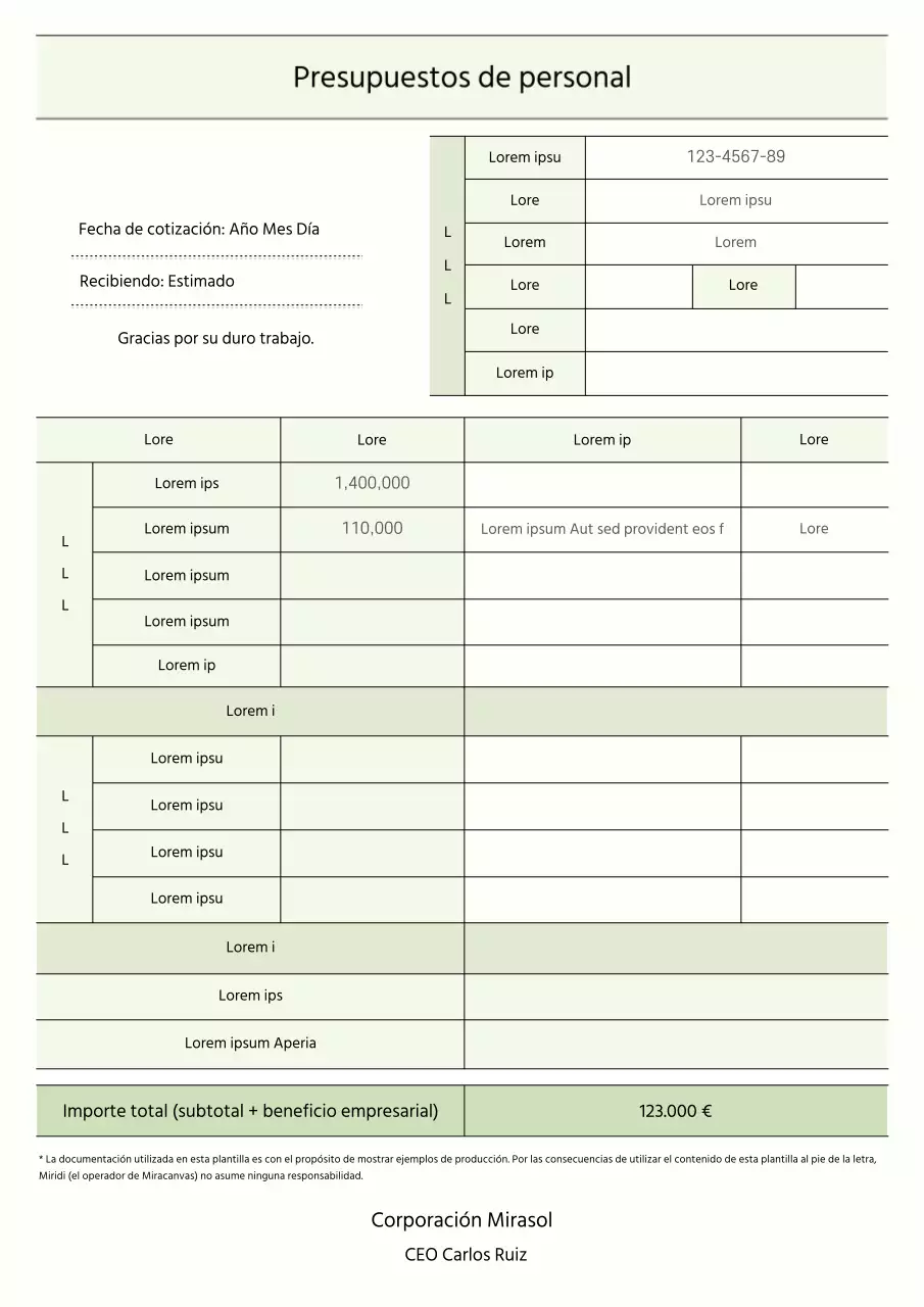 Un trabajador de servicios limpio y de color verde lima cita