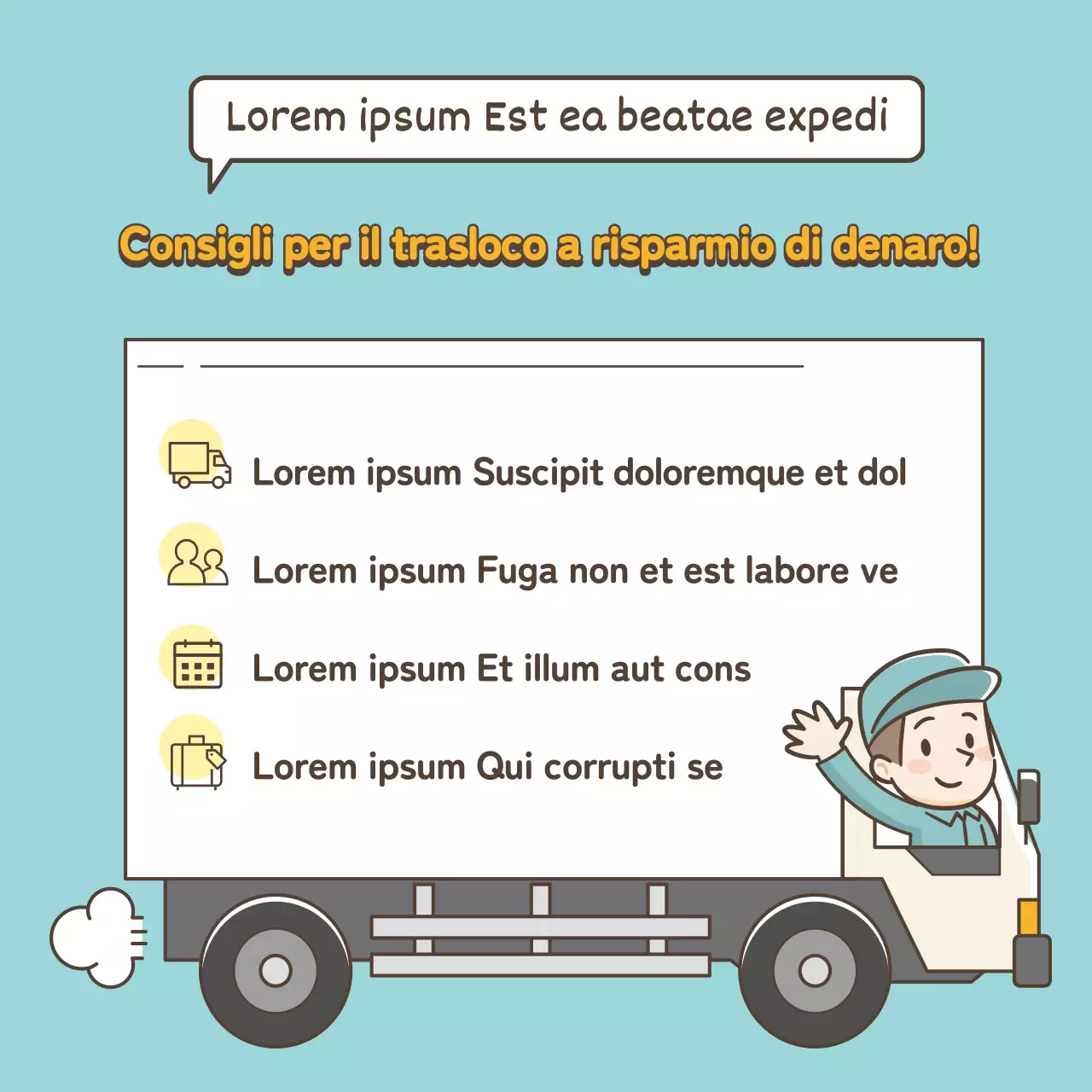 Tema informativo mobile giallo e menta