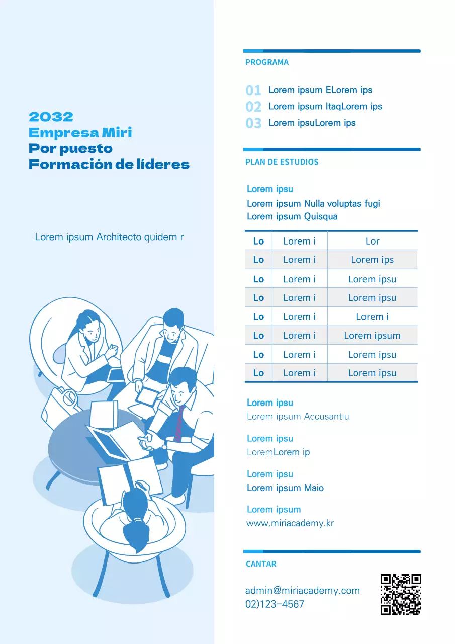 Plantilla interna de Bluetone para la formación de líderes específica para cada puesto