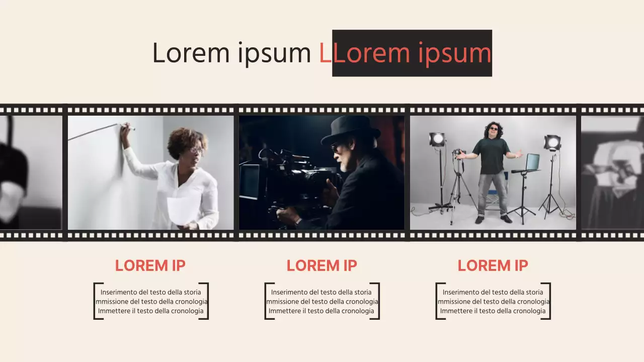 Promozione della Film Concept School in rosa vintage e beige