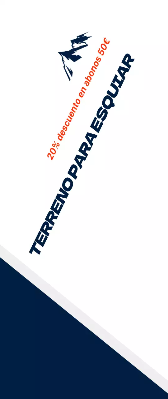 Ropa de esquí de estilo limpio en azul marino oscuro y blanco para anunciar y promocionar descuentos.