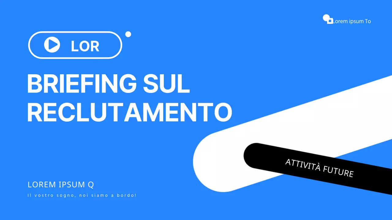 Semplice presentazione online della fiera del lavoro in blu e bianco