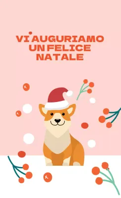 Etichette regalo di Natale con illustrazione carina rosa-rossa