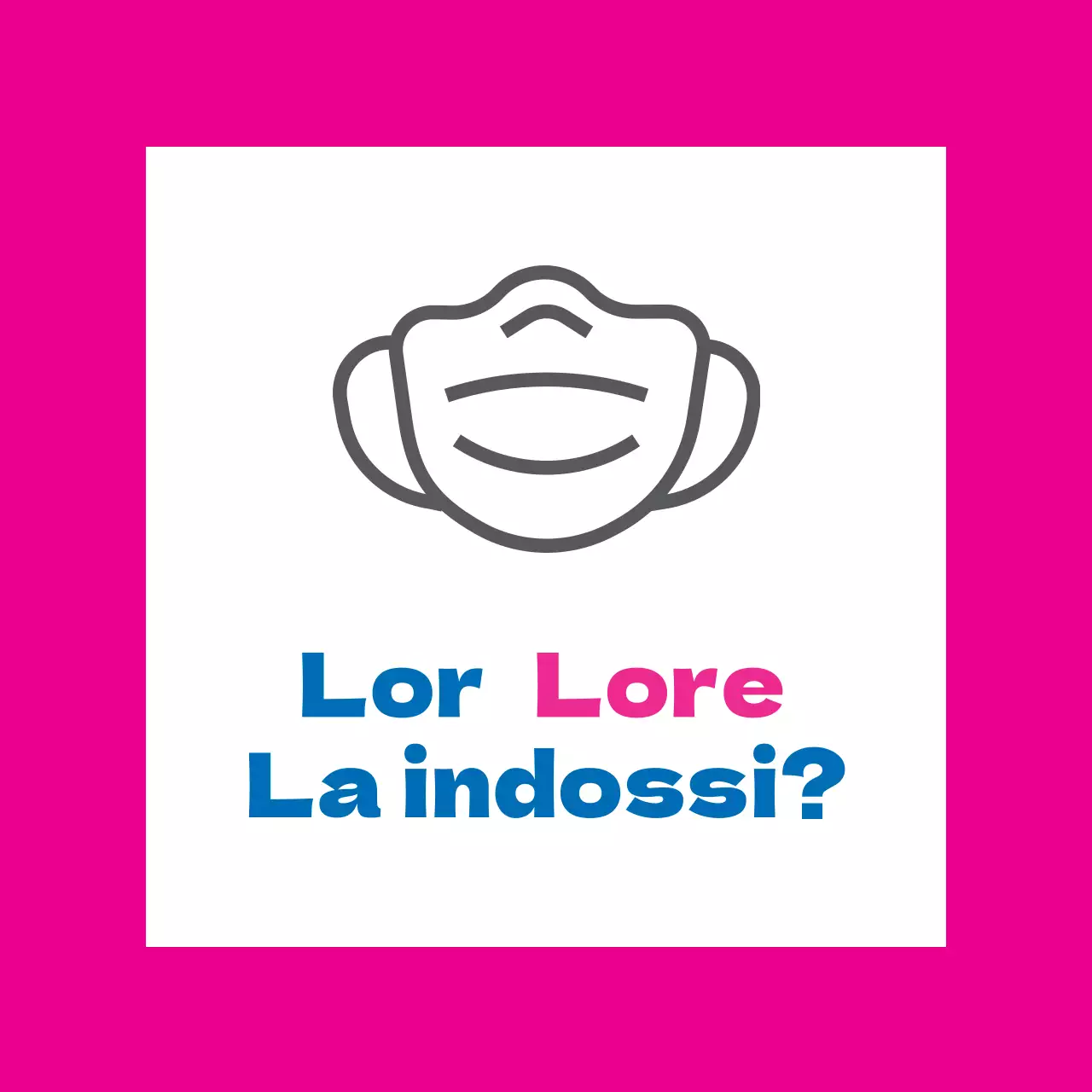 Come indossare una maschera corona rosa blu illustrata