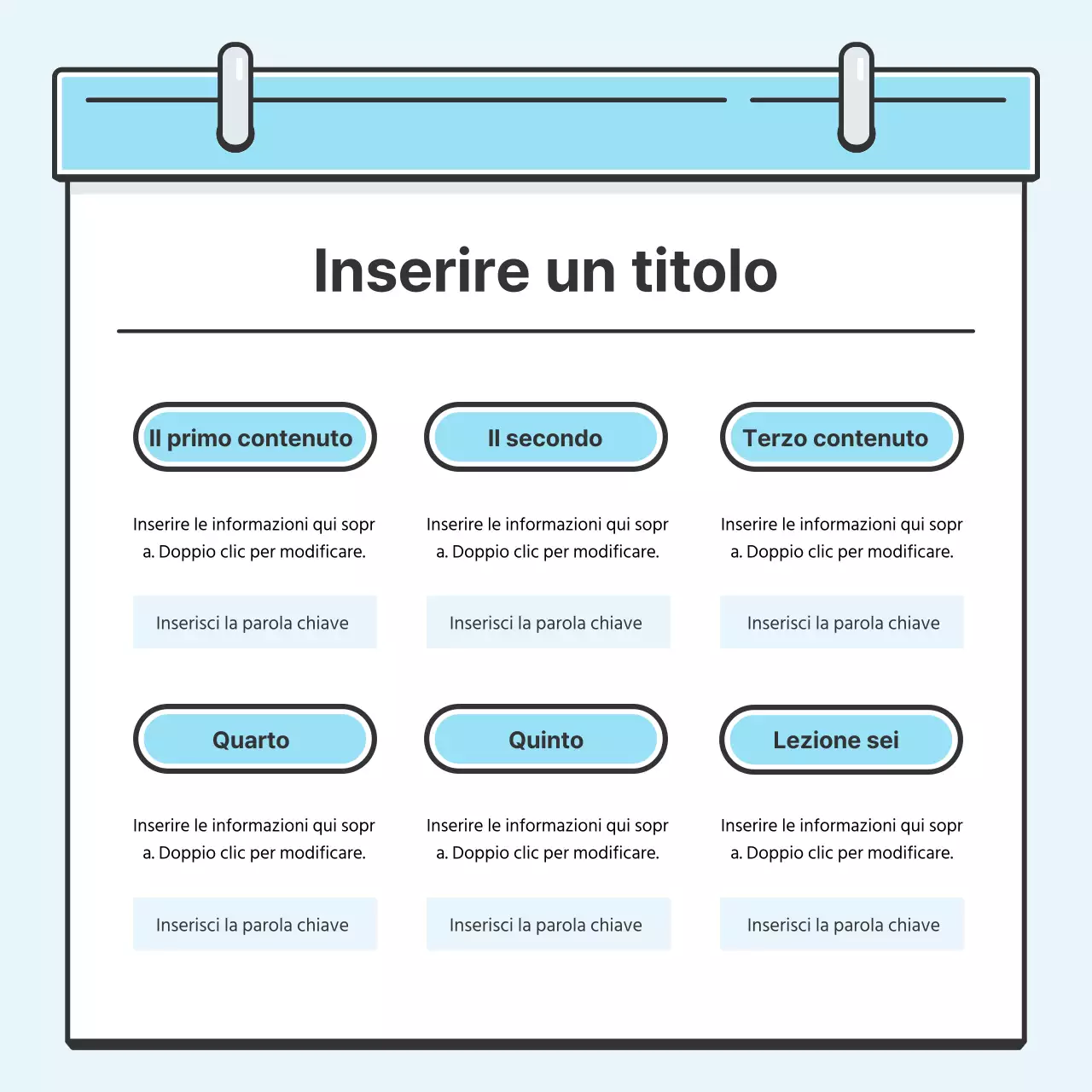 Nota azzurra Concept Biglietto ordinato con simpatiche illustrazioniNews